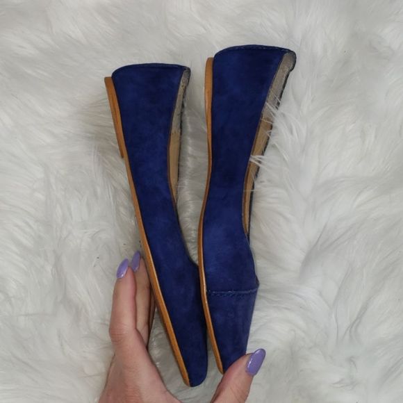 Joe's Jeans blue suede flats - Picture 4 of 7